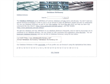 Tablet Screenshot of databasedictionary.net